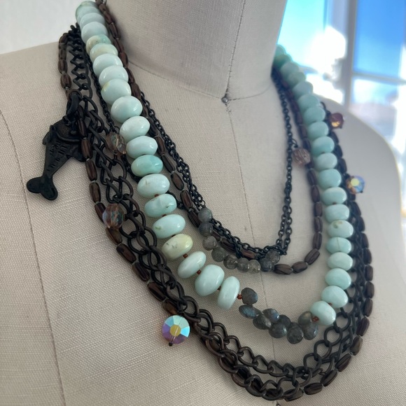 Stunning Hand Crafted Multi-Layer Statement Necklace - Picture 2 of 12